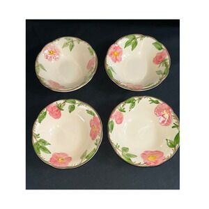 Franciscan Desert Rose Cereal Bowls Set of 4 Pink Floral USA Made Vintage 
1978